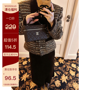 WEINISIAN朱小姐加厚加绒丝绒松紧腰显瘦直筒半身裙女冬2025新款