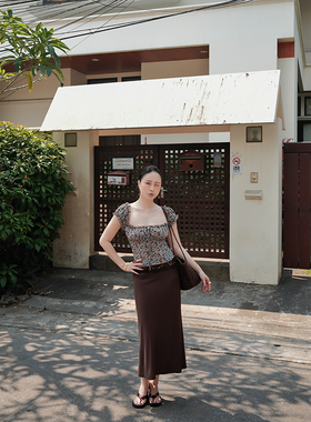 WEINISIAN朱小姐设计感2026新款小秋菊宫廷短款上衣女短袖碎花T恤