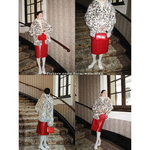 小众设计 朱小姐私服豹纹环保毛外套