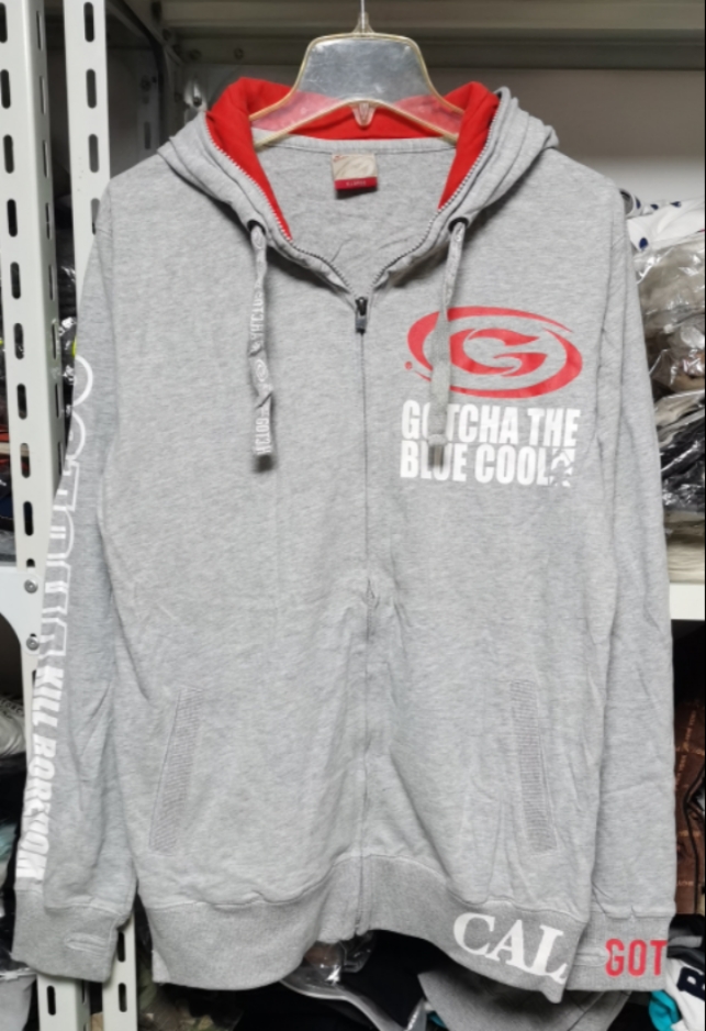 GOTCHA男士运动衫连帽男装帽衫磨毛水洗面料长袖卫衣 外套T恤开衫