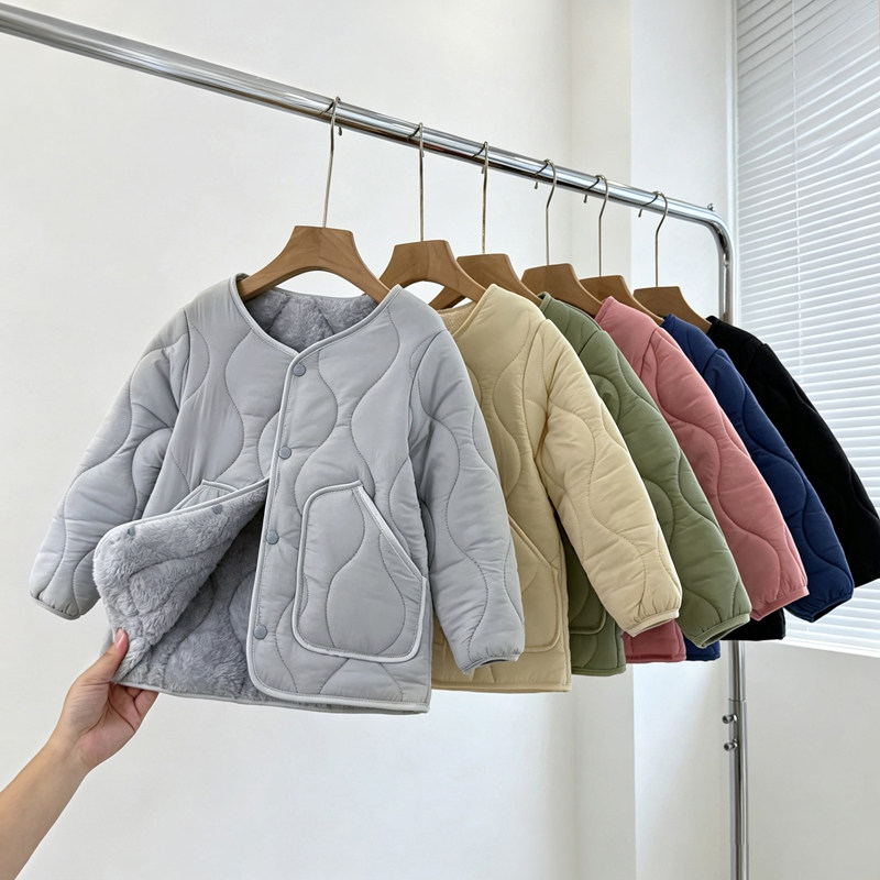 儿童棉服内胆加绒外套