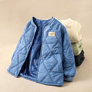 反季棉服女童加绒外套小孩宝宝