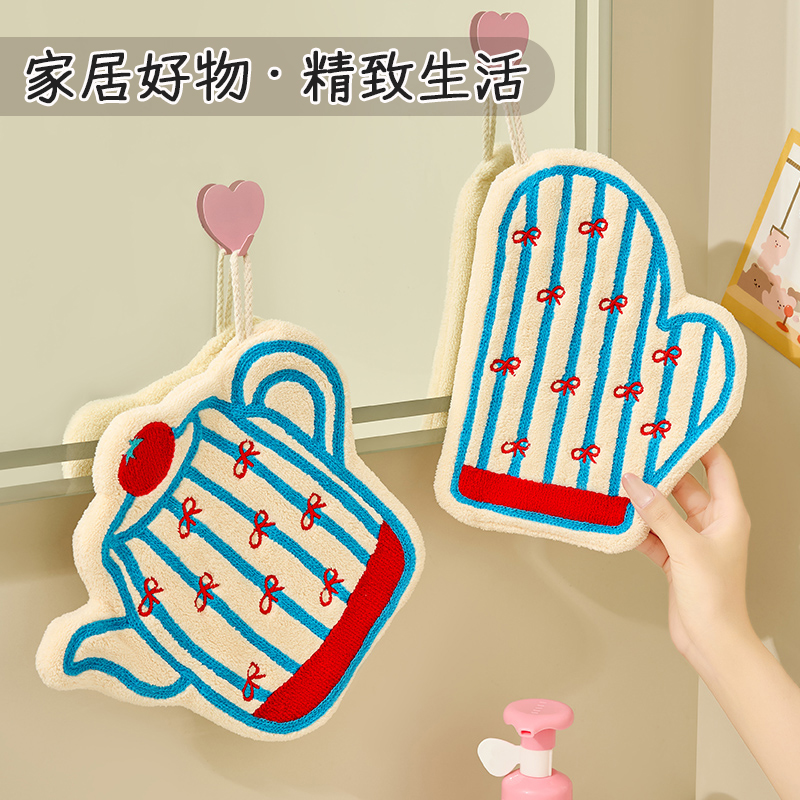 卡通擦手毛巾挂式擦手巾