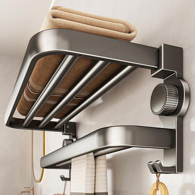 吸盘毛巾架子免打孔化妆室厕所壁挂式浴室置物架浴巾架挂杆毛巾杆