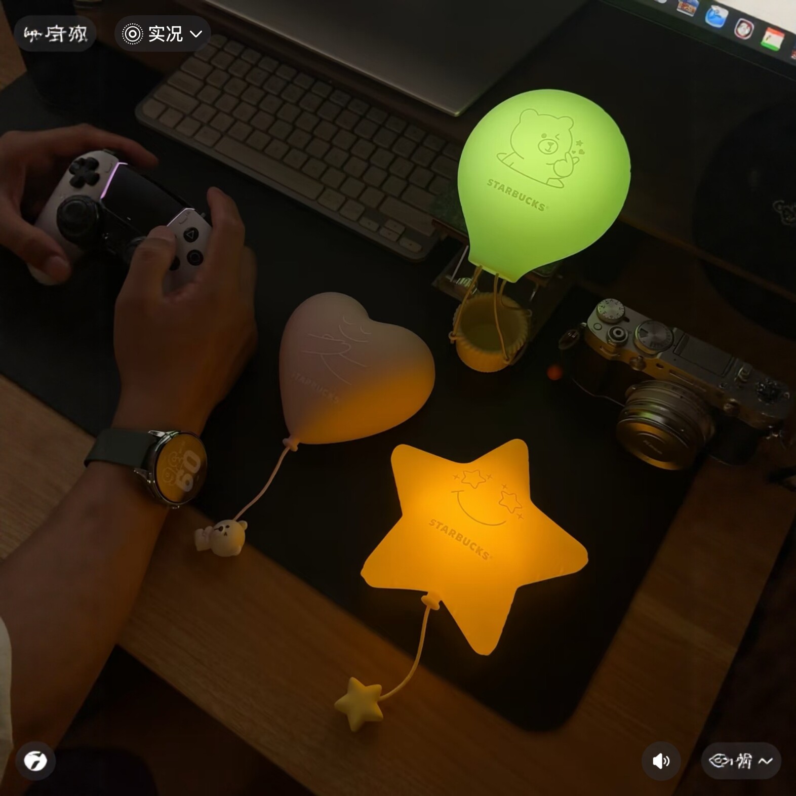 星巴克告白限定气球拍拍灯氛围灯装饰摆件