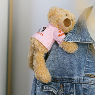 kitty猫毛衣公仔买手店小熊配件 毛绒胸针玩偶挂衣服按扣南油饰品