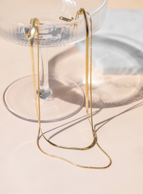 欧美蛇骨链女复古双层百搭蛇骨链