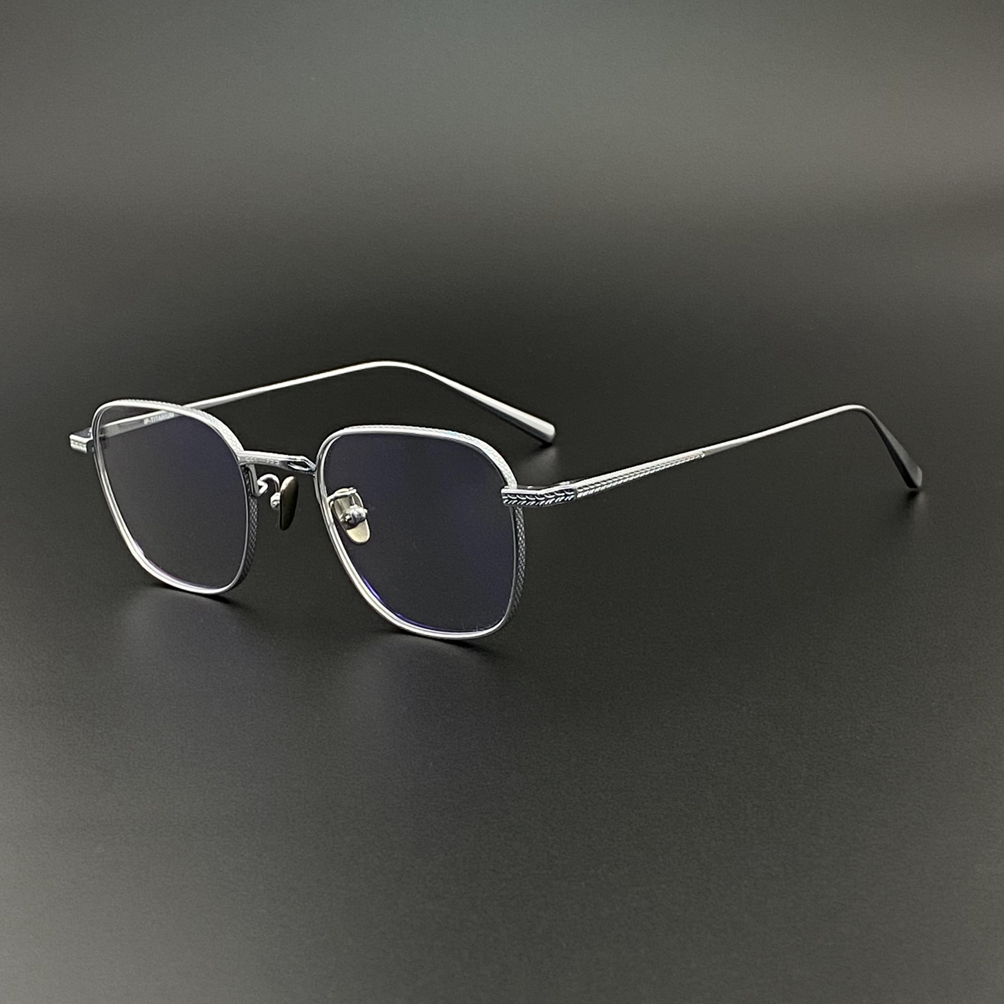 纯钛超轻眼镜框方形复古文艺个性可配近视防蓝光变色平光镜架男女