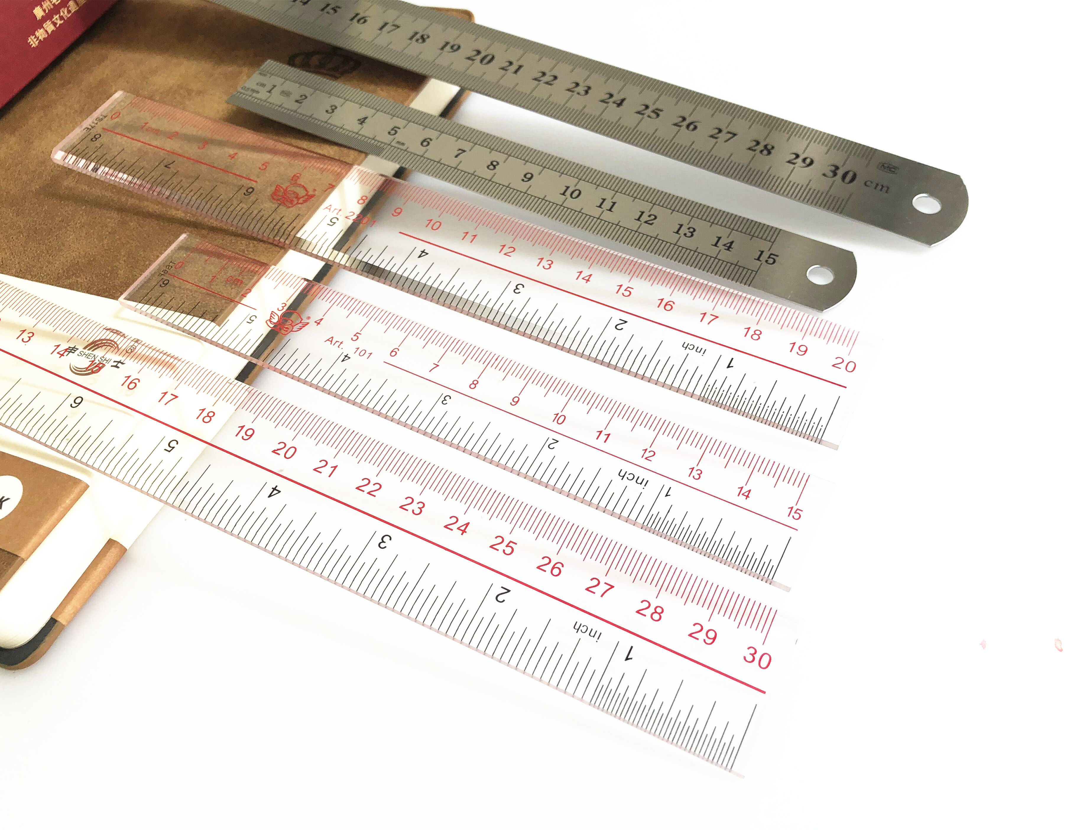 透明直尺钢尺10cm 15cm 30CM直尺 钢尺100cm长尺工程测量塑料尺T