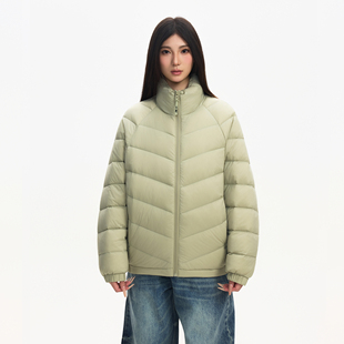 保暖羽绒外套 新款 Syri美式 复古立领轻便排骨羽绒服中性风穿搭冬季