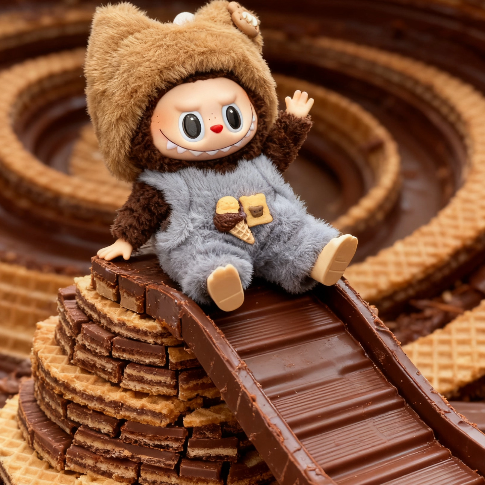 曲奇饼原创labubu17cm娃衣一二三代毛绒搪胶公仔通用换装衣服现货