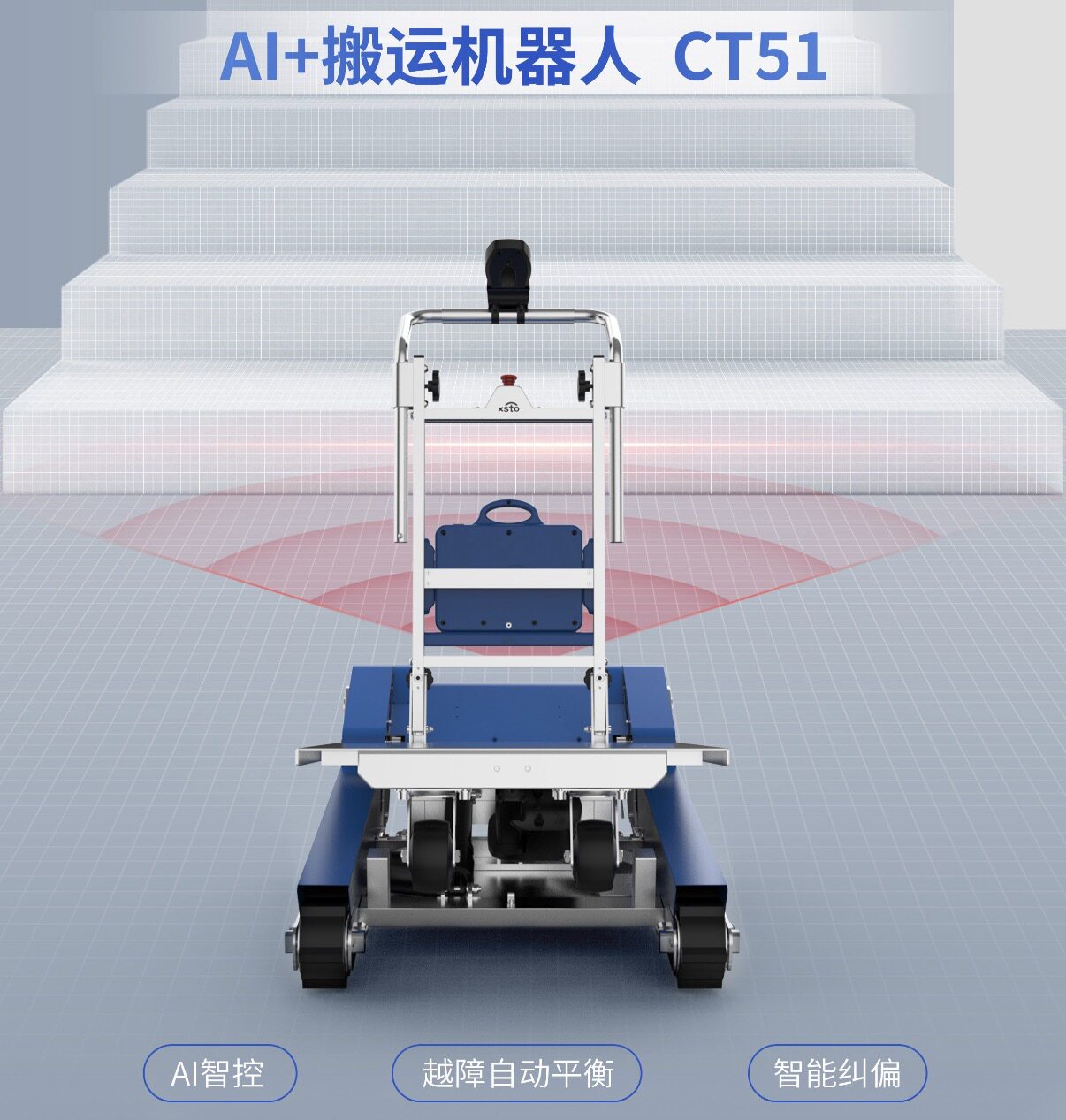 AI+搬运机器人CT51 承重420公斤自平衡爬坡机器人