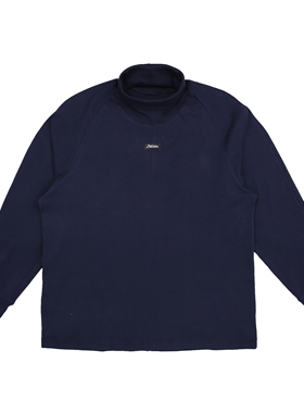 a.t Between 纯棉插肩剪裁高领长袖