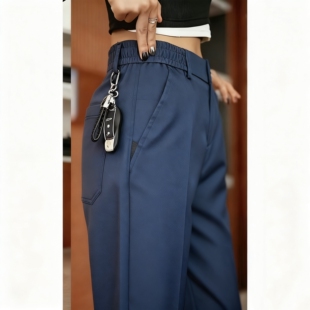 皮带扣直筒宽松百搭潮流春秋夏商务直筒长裤 休闲裤 男 男士 2025新款