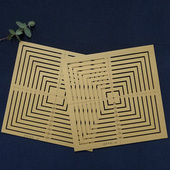 刺子绣模板 亚克力画图尺子 布艺拼布尺子拼图 画正方形 杯垫桌旗