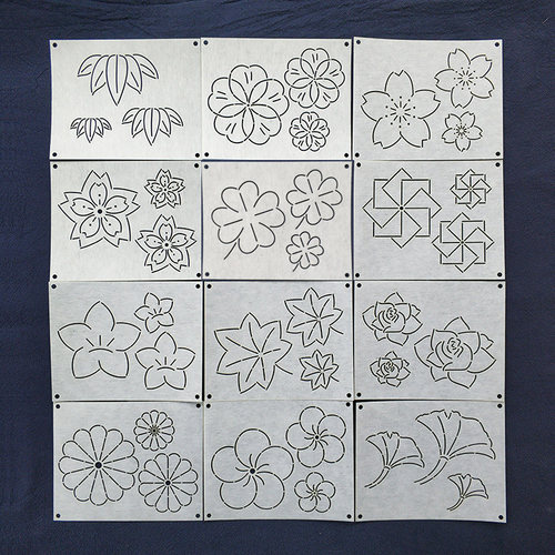 图图花朵创意布艺diy刺子绣模板
