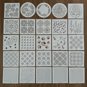 手工画图 刺子绣软模板 创意图案几何图形刺绣模版 可重复使用