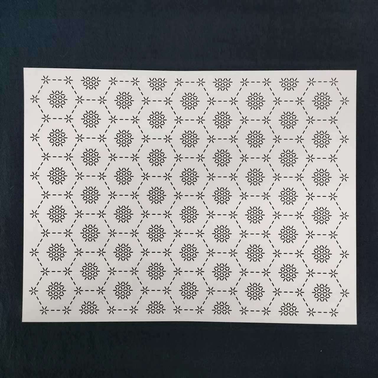 重复使用龟甲落雪纹六边形