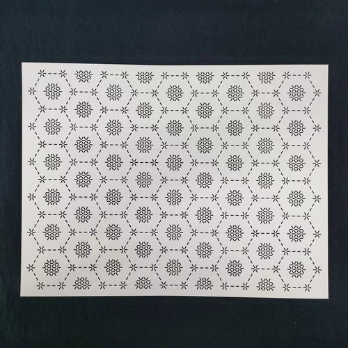 重复使用龟甲落雪纹六边形