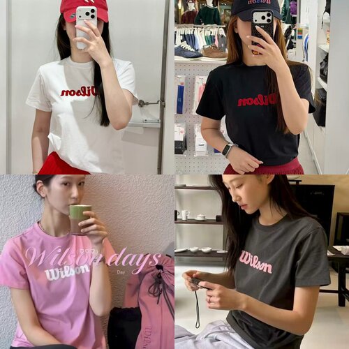[韩国直邮]wilson威尔胜女Puredry爱心LOGO速干网球短袖T恤26春夏