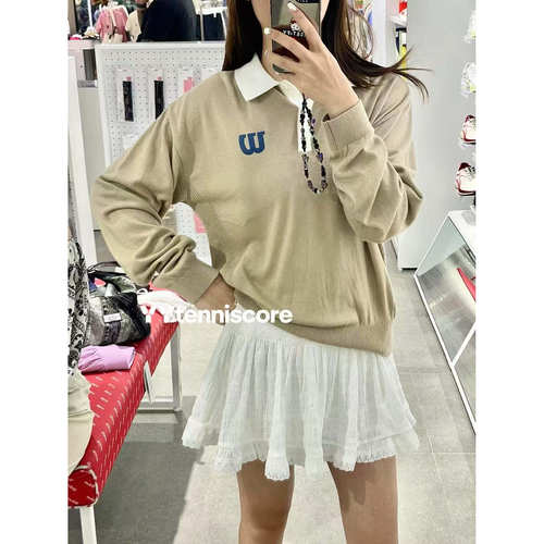 [韩国直邮]wilson威尔胜女网球长袖针织polo衫 26年奥莱折扣新款