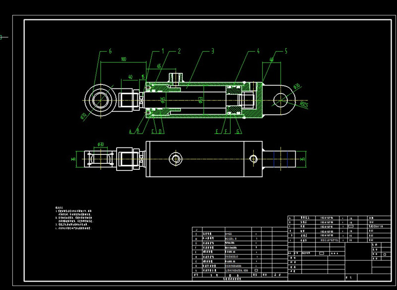 单杆双作用液压缸综合课程资料说明 包含CAD图液压缸参考资料素材怎么看?