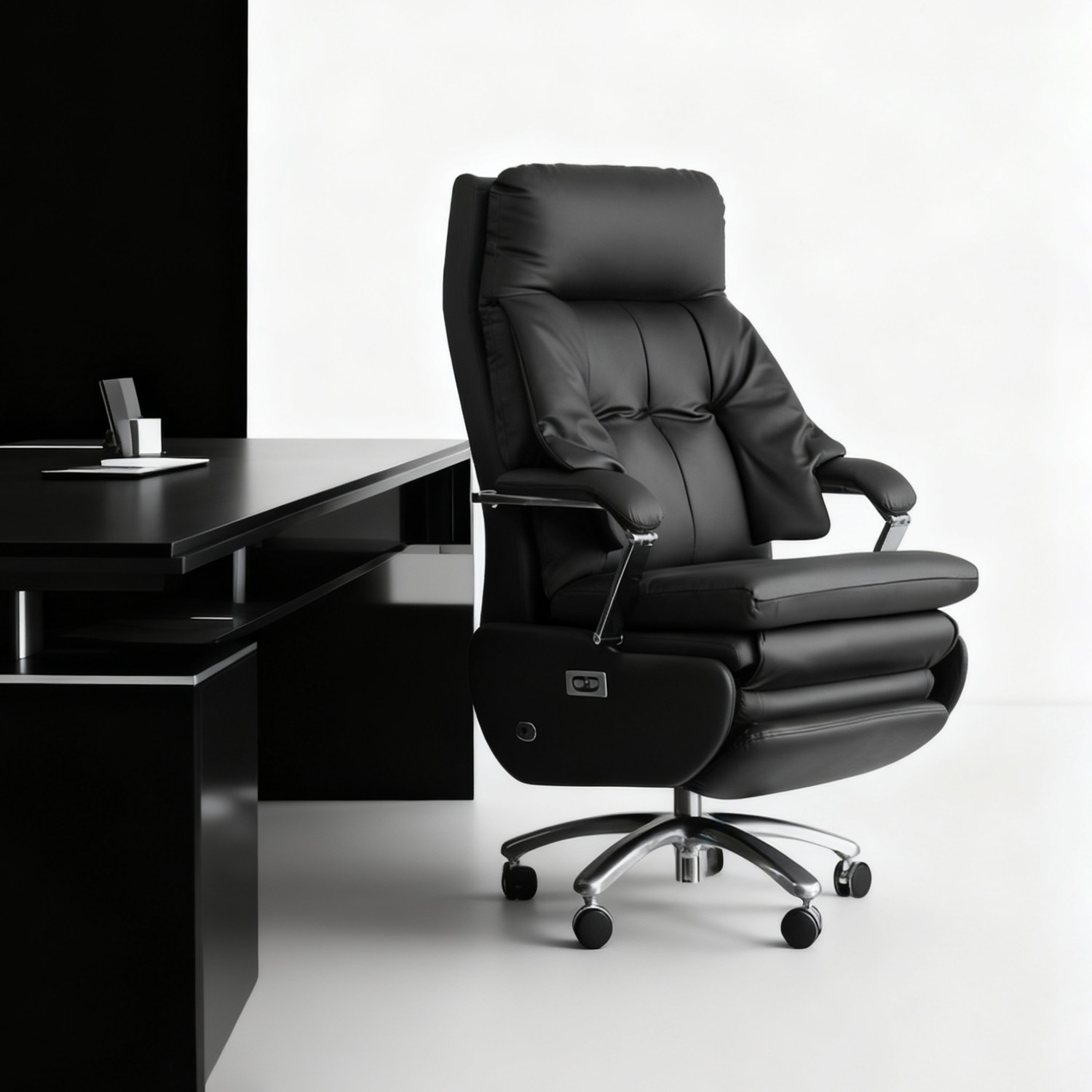 电动按摩真皮老板椅午睡久坐办公室椅子电脑人体工学椅可躺可旋转