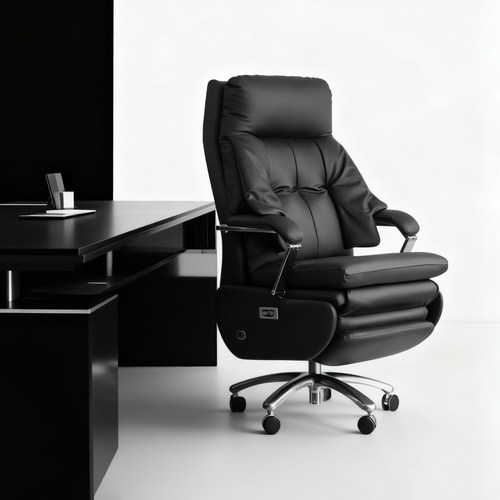 电动按摩真皮老板椅午睡久坐办公室椅子电脑人体工学椅可躺可旋转