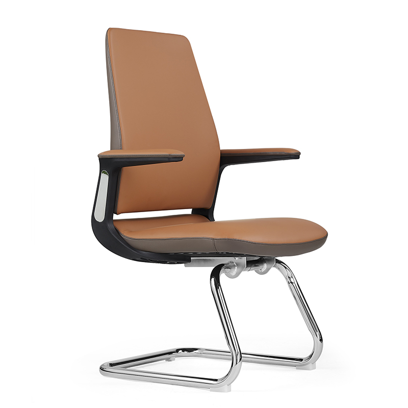 会议椅现代轻奢高档商务老板简约办公椅舒适久坐真皮弓形护腰座椅