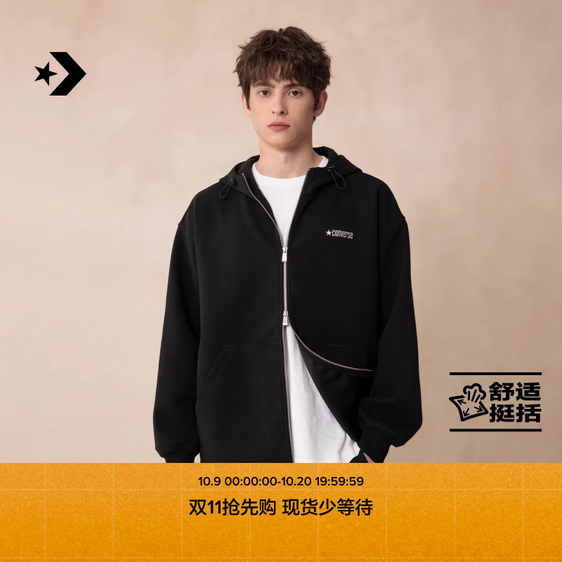 CONVERSE匡威官方 空气层面料舒适挺阔连帽衫复古男卫衣MCH604