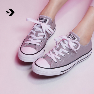 CONVERSE匡威官方 All Star男女运动低帮帆布鞋云雾灰灰色A06565C