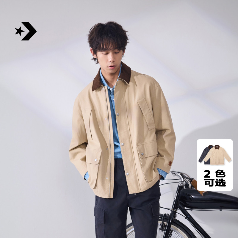 CONVERSE匡威官方 秋季巴恩风工装翻领夹克男女外套UCJ412