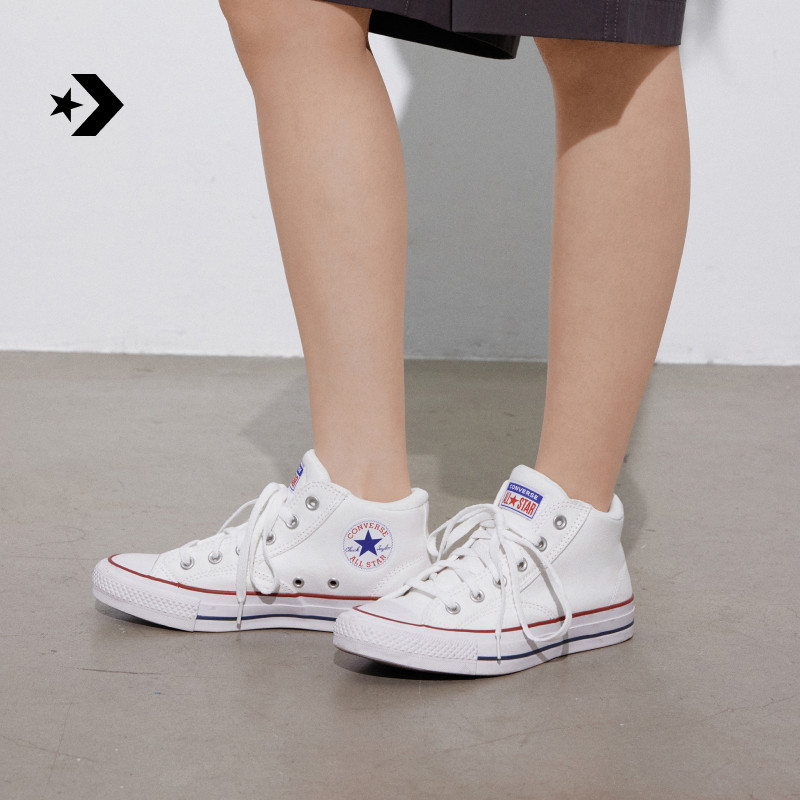 CONVERSE匡威 莫尔登All Star夏季男女板鞋中帮帆布小白鞋A00812C