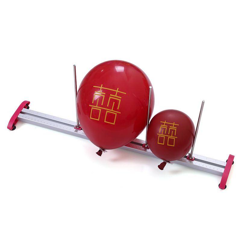 气球量球尺寸工具铝合金双球量尺配件量球器可拆测量大小量杆双杆