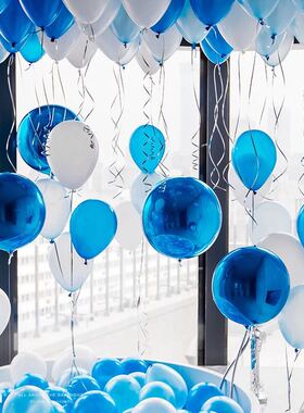 ins风蓝色浪漫网红婚礼爱的告白求婚房装饰生日派对布置用品套餐