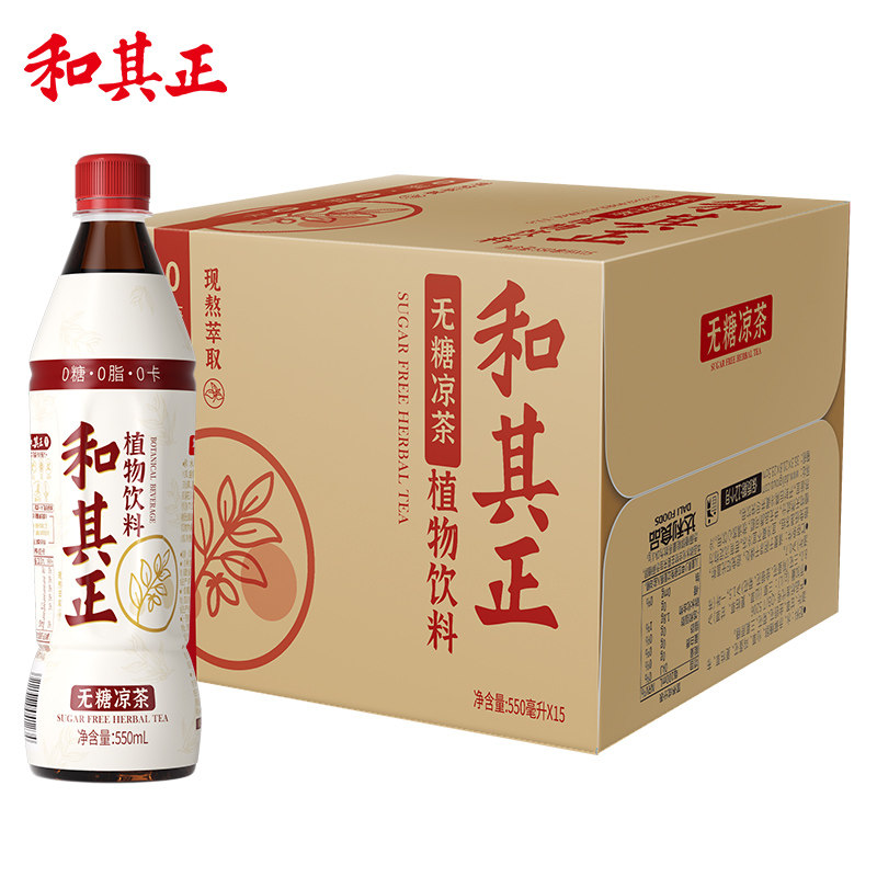 和其正无糖凉茶550ml*15瓶图片