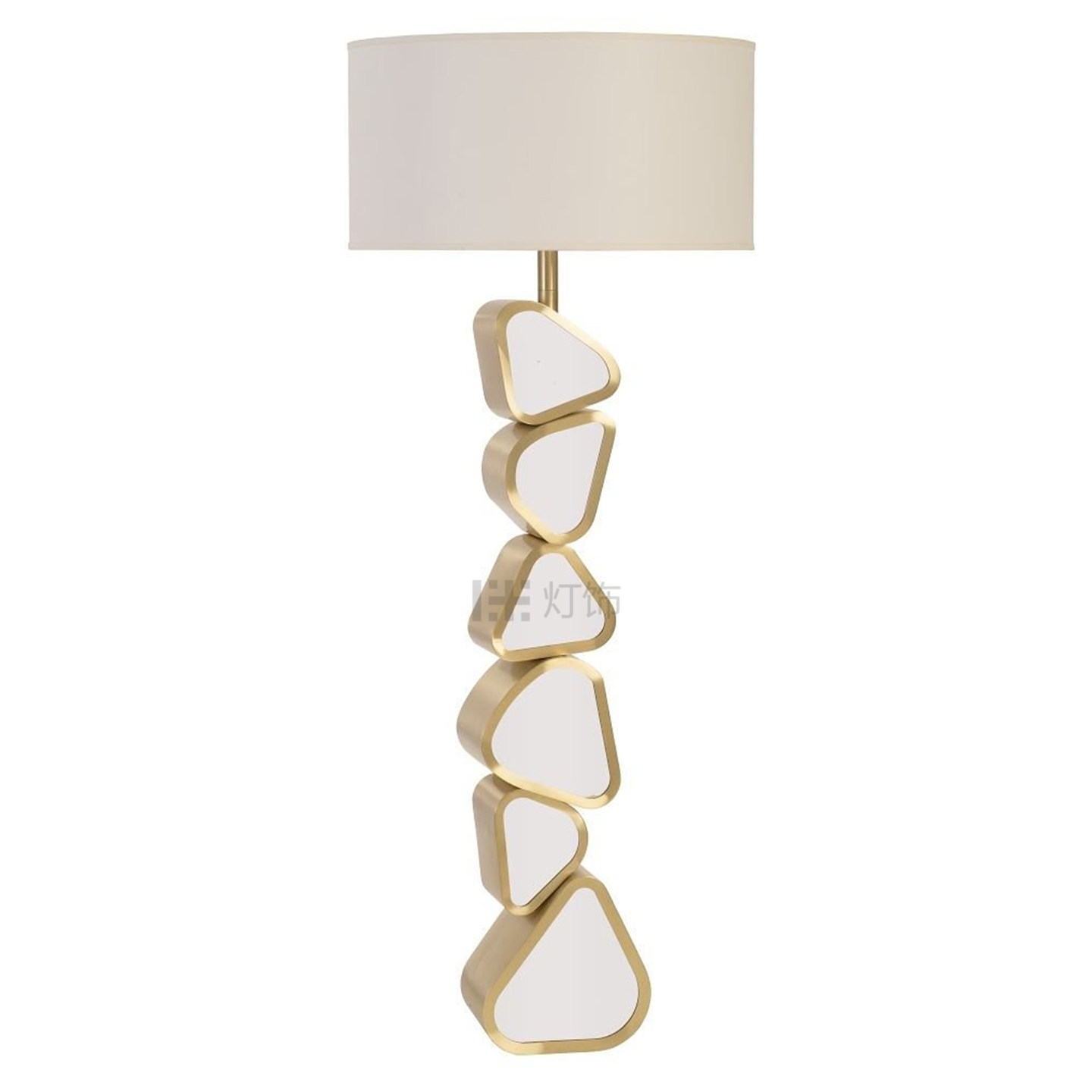 现代简约设计氛围装饰灯金属落地灯客厅几何造型卧室台灯布艺灯罩