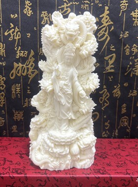 象牙果九龙观音摆件观世音菩萨家居佛像办公装饰工艺品