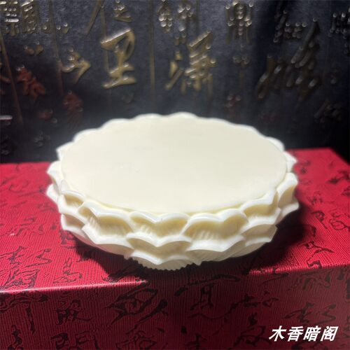 象牙果观音如来佛像莲花底座 菩萨描金莲花台莲花座加高佛台造景