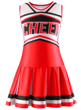 女童啦啦队百褶裙表演服跨境万圣节表演服Zombie3僵尸3僵尸高校3