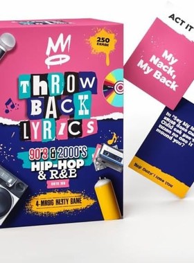 跨境新品怀旧歌词90 年代和 2000 年代嘻哈和 R&B 音乐派对游戏