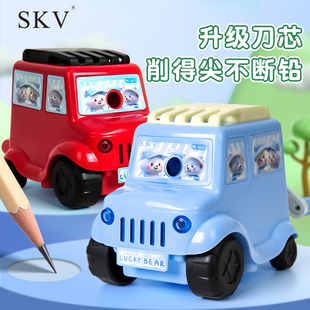 小汽车卷笔刀小学生转笔刀自动铅笔削笔器手摇削笔刀可调节刨笔机