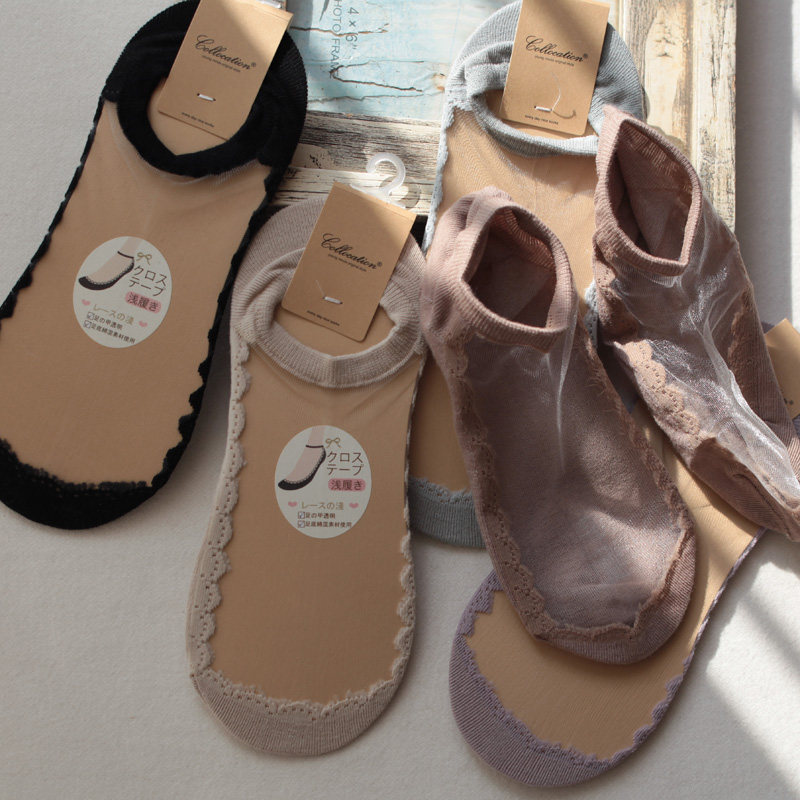 卡丝脚面棉底隐形船袜 适合浅口鞋 甜美蕾丝春秋薄款女式 防脱落,女士内衣/男士内衣/家居服,船袜,淘宝优惠券,粉丝福利购,淘宝优惠卷