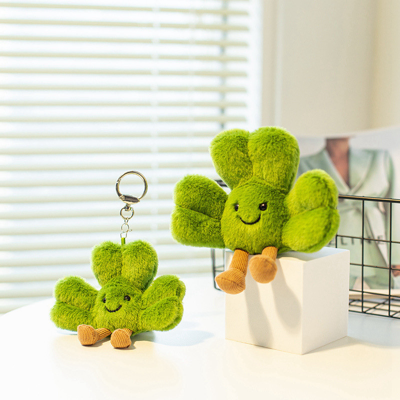 三叶草包包挂件可爱幸运草挂饰毛绒玩具公仔玩偶布娃娃儿童礼物女,玩具/童车/益智/积木/模型,毛绒/玩偶/公仔/布艺类玩具,淘宝优惠券,粉丝福利购,淘宝优惠卷