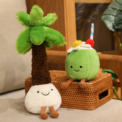 椰树椰子趣味阿鲁巴岛椰青毛绒玩偶布娃娃公仔儿童节日生日礼物女