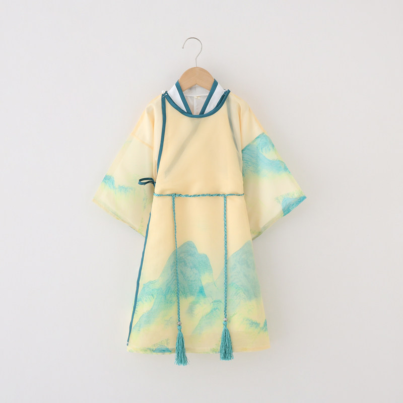 汉服男童国学服女童古装襦裙小学生唐装儿童书童三字经演出服春秋