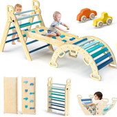 木制儿童攀爬架室内家用滑滑梯爬爬架家庭小型宝宝攀岩滑梯组合