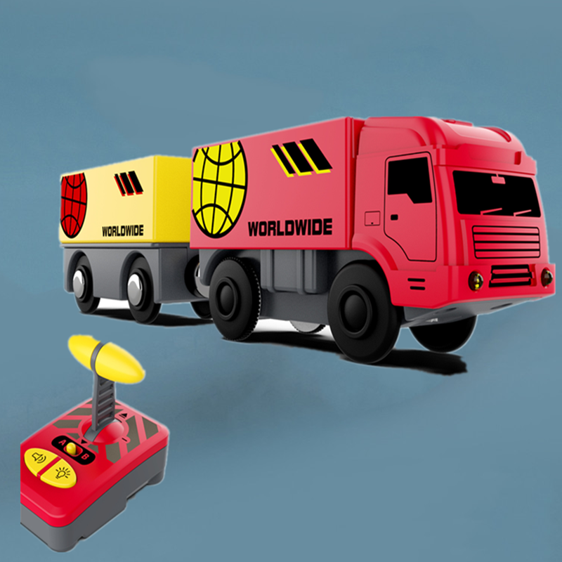 遥控卡车套装兼容木质轨道场景配件儿童玩具其它小汽车新年礼物