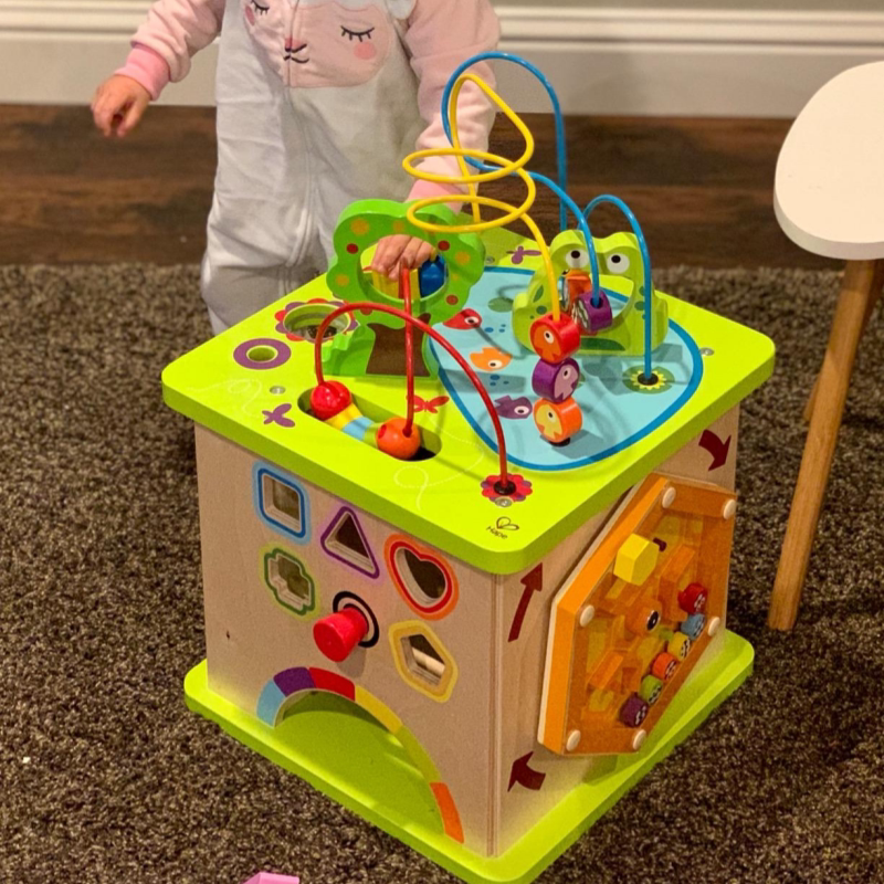 hape森林动物游戏盒绕珠百宝箱一岁男女孩早教婴儿童益智玩具