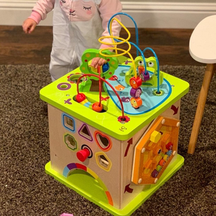 hape森林动物游戏盒绕珠百宝箱一岁男女孩早教婴儿童益智玩具